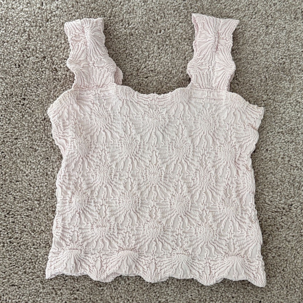 Katie J NYC Light Pink Textured Tank
